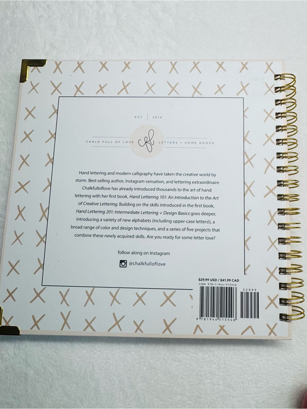 Hand Lettering 201 Intermediate Lettering + Design Basics - White & Gold - Picture 8 of 11